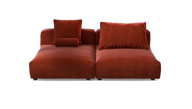 vetsak | Sofa Set 01 XLarge - Suave - Saffron | Sofa Modulable | 3.5 Places