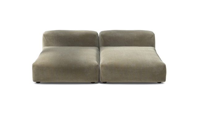 vetsak | Sofa Set 01 XLarge - Cord Velour - Khaki | Sofa Modulable | 3.5 Places