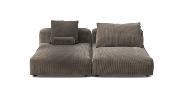 vetsak | Sofa Set 01 XLarge - Cord Velour - Mocha | Sofa Modulable | 3.5 Places