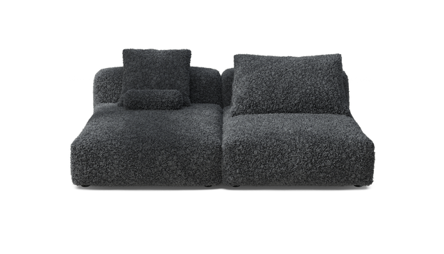 vetsak | Sofa Set 01 XLarge - Doodle - Dark Grey | Sofa Modulable | 3.5 Places