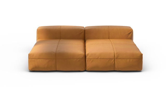vetsak | Sofa Set 01 XLarge - Leather - Brown | Sofa Modulable | 3.5 Places