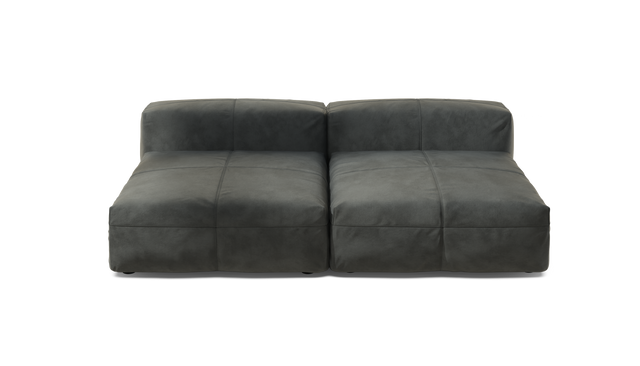 vetsak | Sofa Set 01 XLarge - Leather - Dark Grey | Sofa Modulable | 3.5 Places
