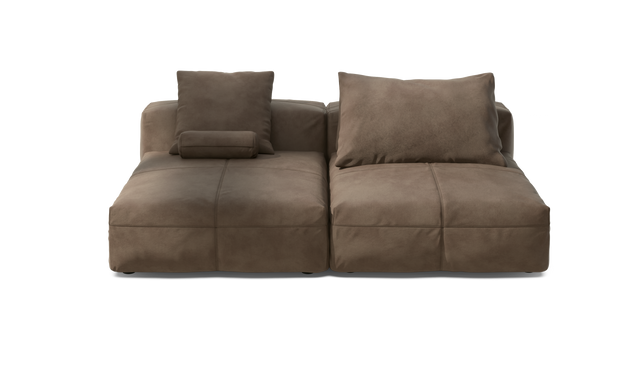 vetsak | Sofa Set 01 XLarge - Leather - Cacao | Sofa Modulable | 3.5 Places
