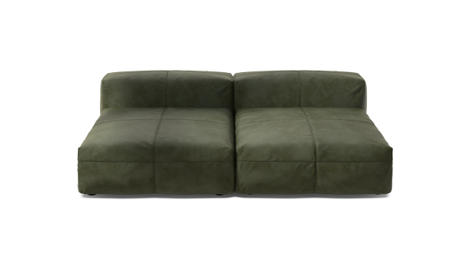 vetsak | Sofa Set 01 XLarge - Leather - Olive | Sofa Modulable | 3.5 Places
