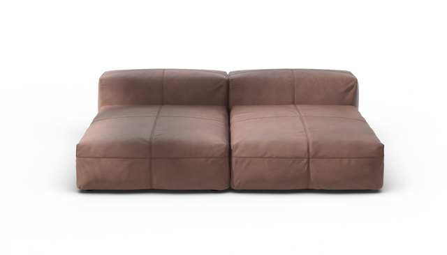 vetsak | Sofa Set 01 XLarge - Leather - Stone | Sofa Modulable | 3.5 Places