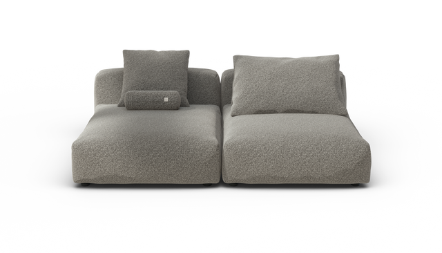 vetsak | Sofa Set 01 XLarge - Pebble - Platinum | Sofa Modulable | 3.5 Places