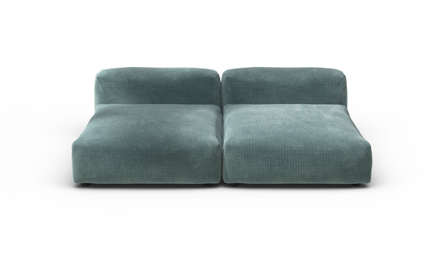 vetsak | Sofa Set 01 XLarge - Cord Velour - Mint | Sofa Modulable | 3.5 Places