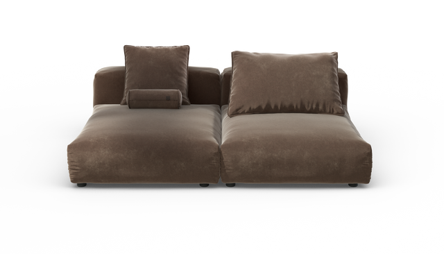 vetsak | Sofa Set 01 XLarge - Suave - Espresso | Sofa Modulable | 3.5 Places
