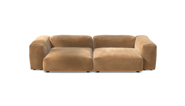 vetsak | Sofa Set 02 Large - Cord Velour - Camel | Sofa Modulable | 3.5 Places | Grand Sofa
