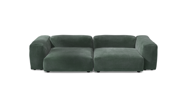 vetsak | Sofa Set 02 Large - Cord Velour - Hunter | Sofa Modulable | 3.5 Places | Grand Sofa