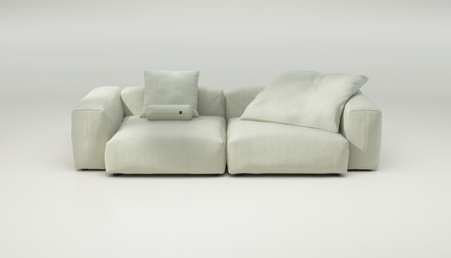 vetsak | Sofa Set 02 Large - herringbone - beige | Sofa Modulable | 3.5 places | Big Sofa