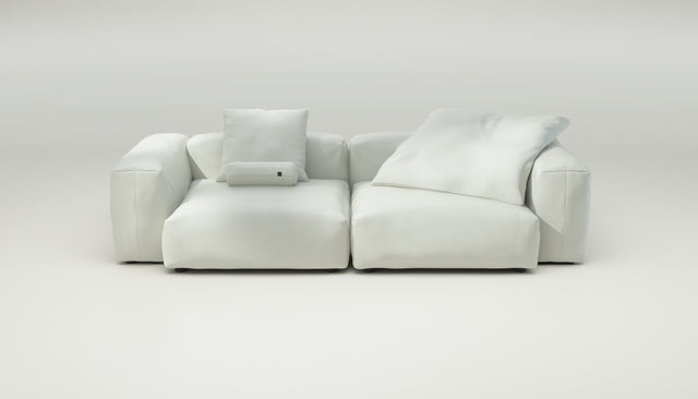 vetsak | Sofa Set 02 Large - herringbone - creme | Sofa Modulable | 3.5 places | Big Sofa