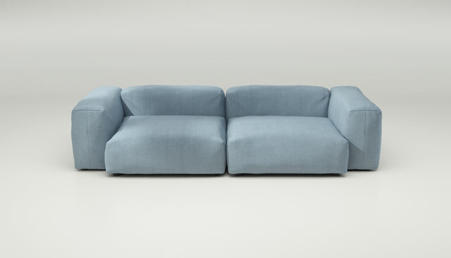 vetsak | Sofa Set 02 Large - herringbone - light blue | Sofa Modulable | 3.5 places | Big Sofa