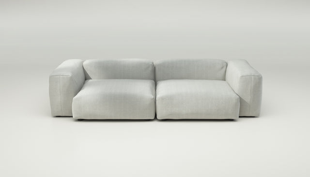 vetsak | Sofa Set 02 Large - herringbone - light grey | Sofa Modulable | 3.5 places | Big Sofa