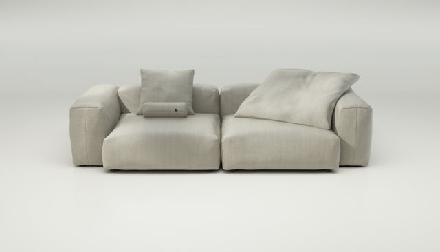 vetsak | Sofa Set 02 Large - herringbone - stone | Sofa Modulable | 3.5 places | Big Sofa