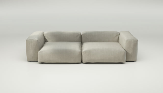 vetsak | Sofa Set 02 Large - herringbone - stone | Sofa Modulable | 3.5 places | Big Sofa