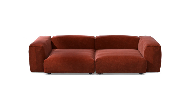 vetsak | Sofa Set 02 Large - Suave - Saffron | Sofa Modulable | 3.5 Places | Grand Sofa