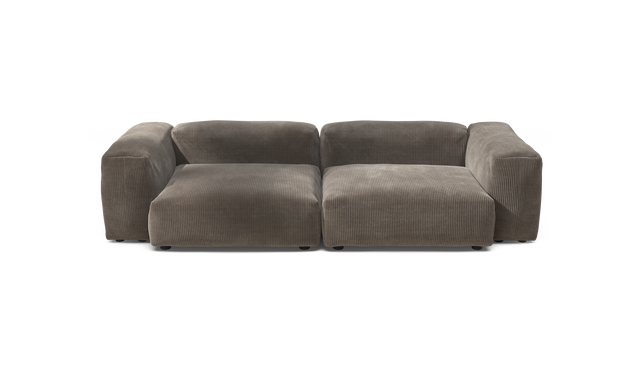 vetsak | Sofa Set 02 Large - Cord Velour - Mocha | Sofa Modulable | 3.5 Places | Grand Sofa