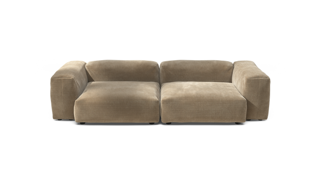 vetsak | Sofa Set 02 Large - Cord Velour - Sand | Sofa Modulable | 3.5 Places | Grand Sofa