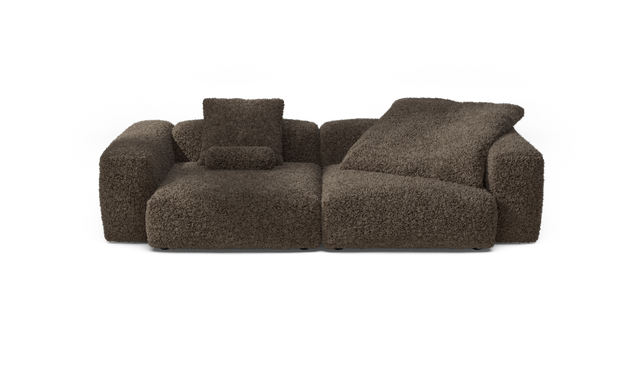 vetsak | Sofa Set 02 Large - Doodle - Cacao | Sofa Modulable | 3.5 Places | Grand Sofa