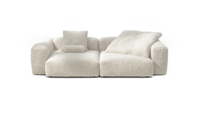 vetsak | Sofa Set 02 Large - Doodle - Creme | Sofa Modulable | 3.5 Places | Grand Sofa