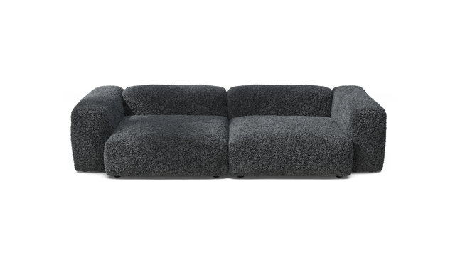 vetsak | Sofa Set 02 Large - Doodle - Dark Grey | Sofa Modulable | 3.5 Places | Grand Sofa