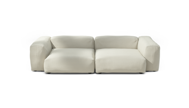 vetsak | Sofa Set 02 Large - Pique - Creme | Sofa Modulable | 3.5 Places | Grand Sofa