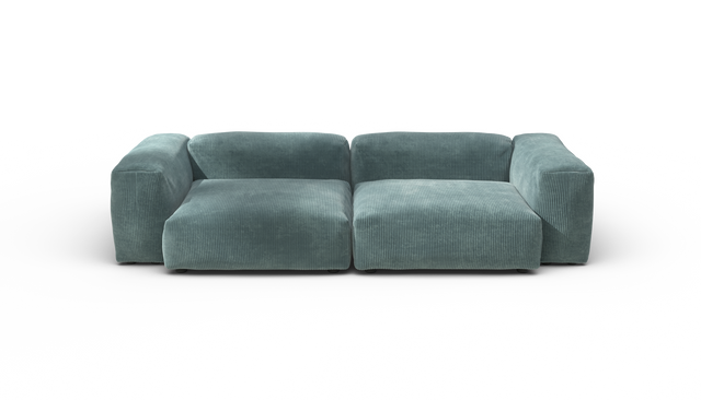 vetsak | Sofa Set 02 Large - Cord Velour - Mint | Sofa Modulable | 3.5 Places | Grand Sofa