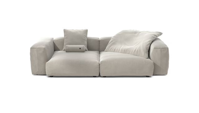 vetsak | Sofa Set 02 Large - Suave - Clay | Sofa Modulable | 3.5 Places | Grand Sofa