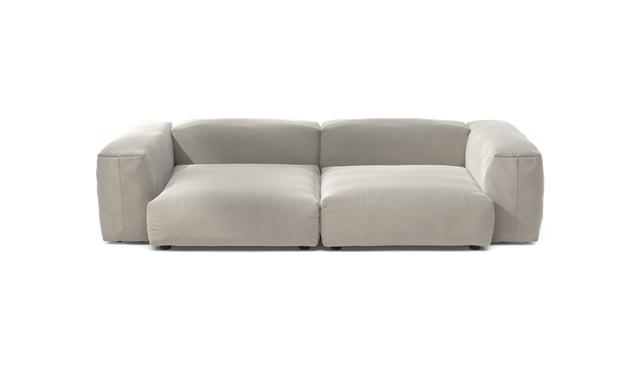 vetsak | Sofa Set 02 Large - Suave - Clay | Sofa Modulable | 3.5 Places | Grand Sofa