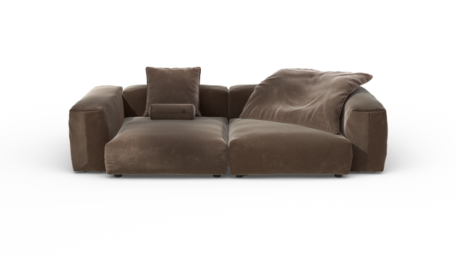 vetsak | Sofa Set 02 Large - Suave - Espresso | Sofa Modulable | 3.5 Places | Grand Sofa