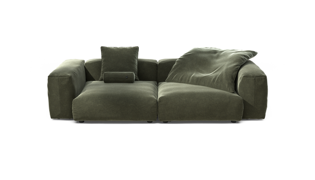 vetsak | Sofa Set 02 Large - Suave - Pine | Sofa Modulable | 3.5 Places | Grand Sofa