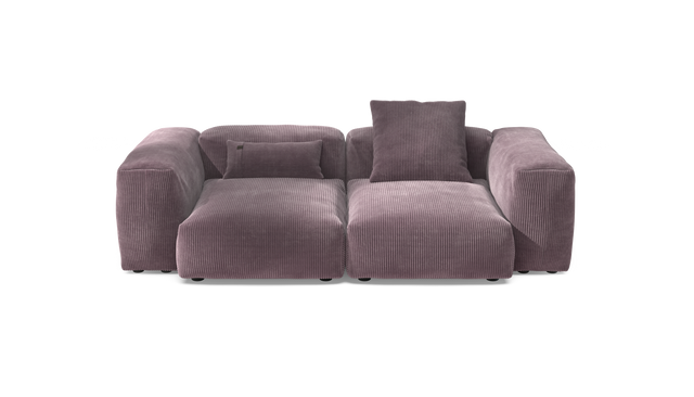 vetsak | Sofa Set 02 Medium - Cord Velour - Blossom | Sofa Modulable | 2.5 Places | Grand Sofa