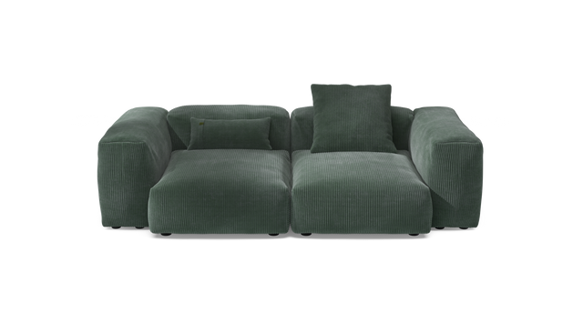 vetsak | Sofa Set 02 Medium - Cord Velour - Hunter | Sofa Modulable | 2.5 Places | Grand Sofa