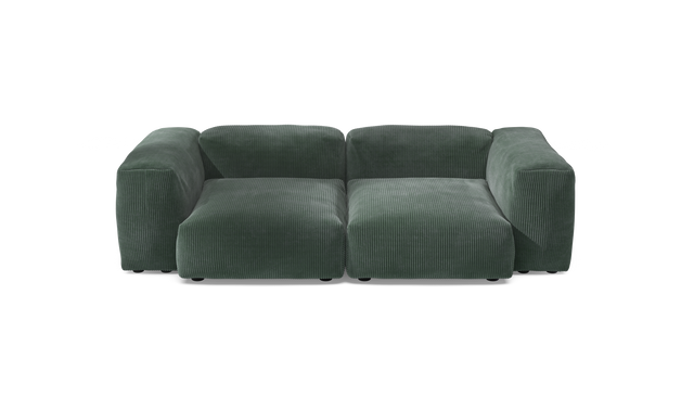 vetsak | Sofa Set 02 Medium - Cord Velour - Hunter | Sofa Modulable | 2.5 Places | Grand Sofa