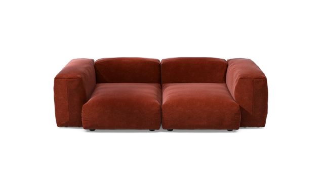 vetsak | Sofa Set 02 Medium - Suave - Saffron | Sofa Modulable | 2.5 Places | Grand Sofa