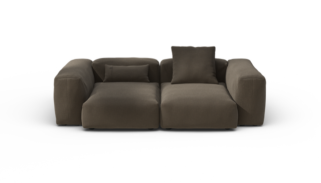 vetsak | Sofa Set 02 Medium - Breeze - Brown | Sofa Modulable | 2.5 Places | Grand Sofa