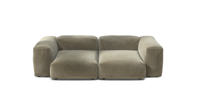 vetsak | Sofa Set 02 Medium - Cord Velour - Khaki | Sofa Modulable | 2.5 Places | Grand Sofa