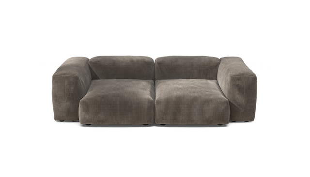 vetsak | Sofa Set 02 Medium - Cord Velour - Mocha | Sofa Modulable | 2.5 Places | Grand Sofa