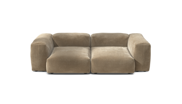 vetsak | Sofa Set 02 Medium - Cord Velour - Sand | Sofa Modulable | 2.5 Places | Grand Sofa