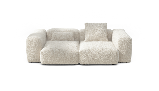 vetsak | Sofa Set 02 Medium - Doodle - Creme | Sofa Modulable | 2.5 Places | Grand Sofa
