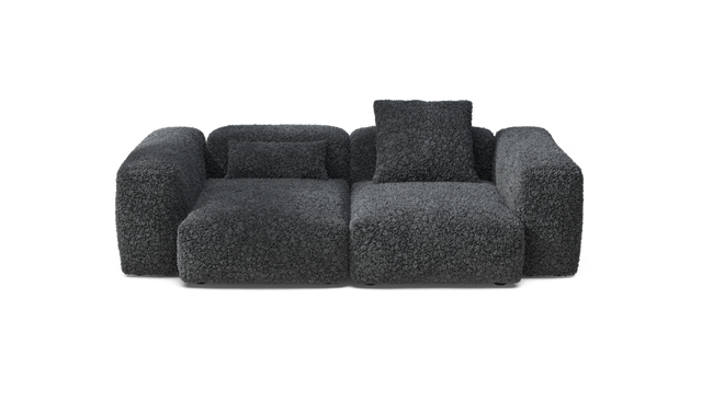 vetsak | Sofa Set 02 Medium - Doodle - Dark Grey | Sofa Modulable | 2.5 Places | Grand Sofa