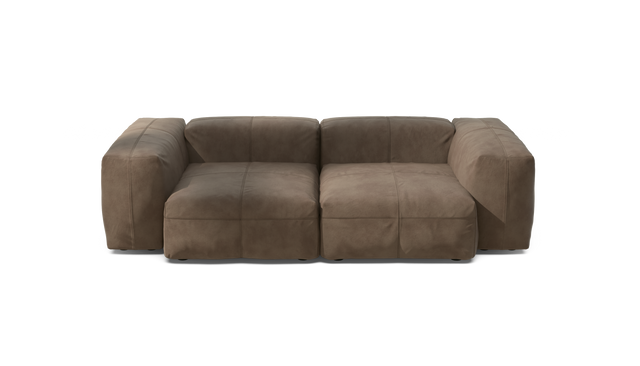 vetsak | Sofa Set 02 Medium - Leather - Cacao | Sofa Modulable | 2.5 Places | Grand Sofa