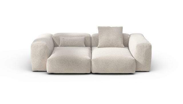 vetsak | Sofa Set 02 Medium - Nub - Creme | Sofa Modulable | 2.5 Places | Grand Sofa