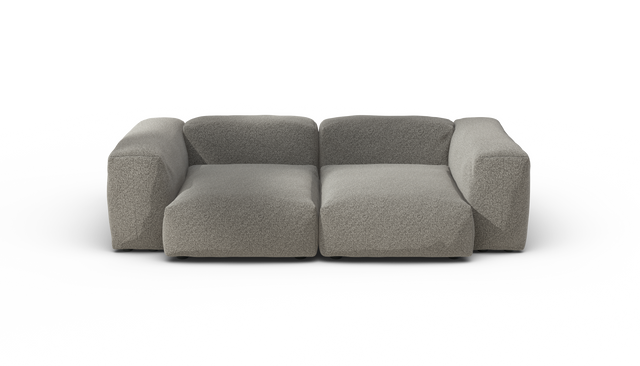 vetsak | Sofa Set 02 Medium - Pebble - Platinum | Sofa Modulable | 2.5 Places | Grand Sofa