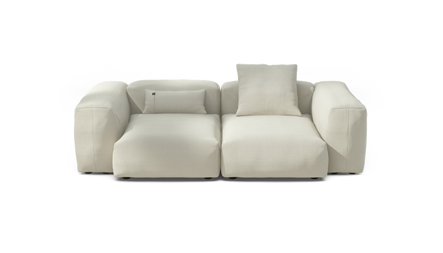 vetsak | Sofa Set 02 Medium - Pique - Creme | Sofa Modulable | 2.5 Places | Grand Sofa