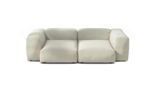 vetsak | Sofa Set 02 Medium - Pique - Creme | Sofa Modulable | 2.5 Places | Grand Sofa