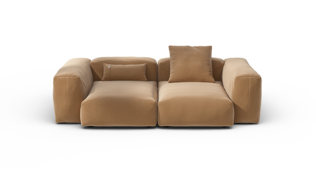 vetsak | Sofa Set 02 Medium - Pique - Wheat | Sofa Modulable | 2.5 Places | Grand Sofa