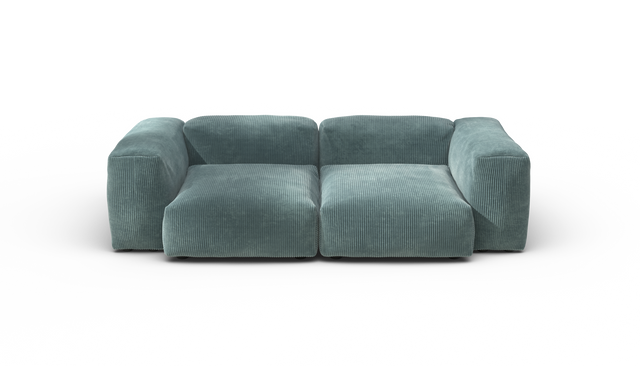 vetsak | Sofa Set 02 Medium - Cord Velour - Mint | Sofa Modulable | 2.5 Places | Grand Sofa