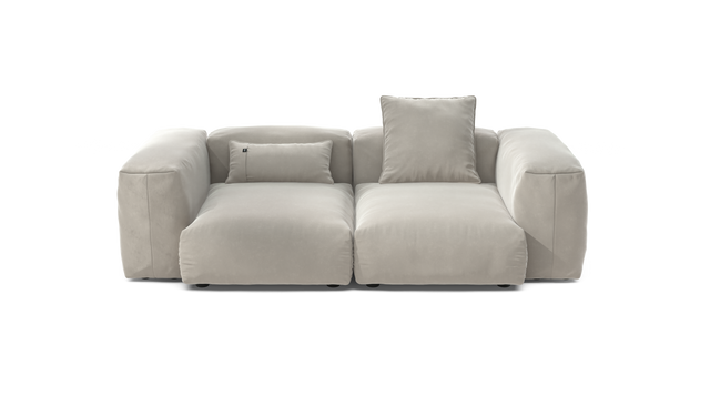 vetsak | Sofa Set 02 Medium - Suave - Clay | Sofa Modulable | 2.5 Places | Grand Sofa